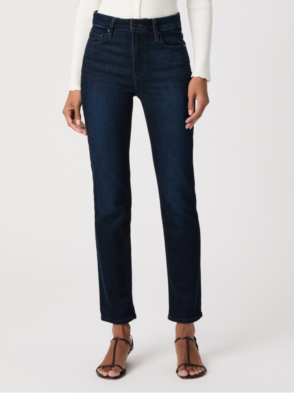 Paige Cindy Jeans Womens 29 Dark Blue NWT High Rise Slim Ankle The Forum Wash
